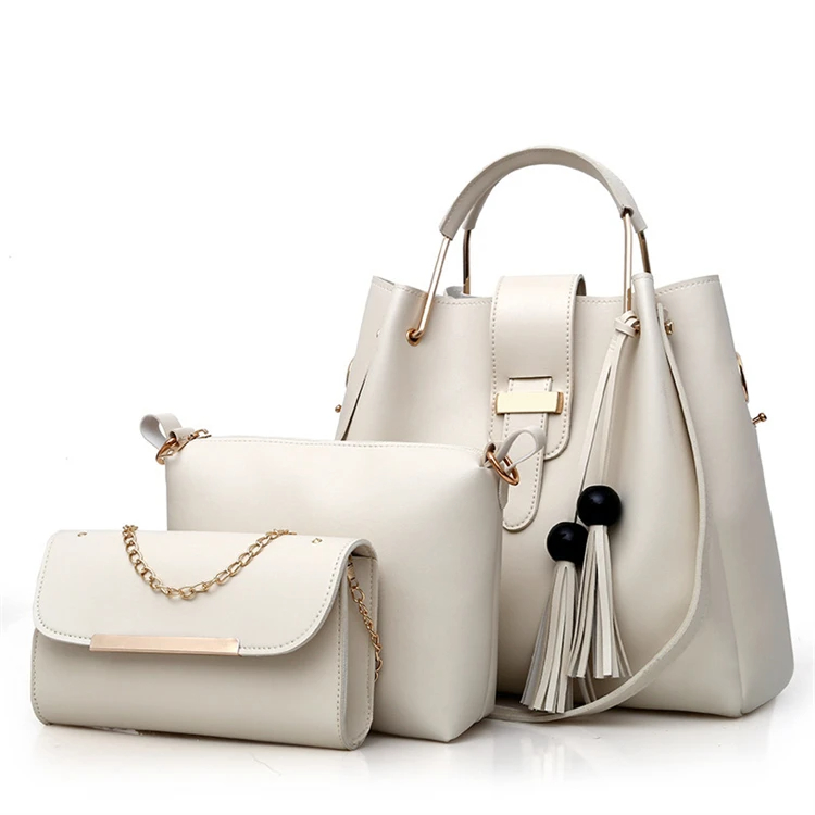 3pcs Leather Classic Ladies Shoulde Bag Set, 25*16cm