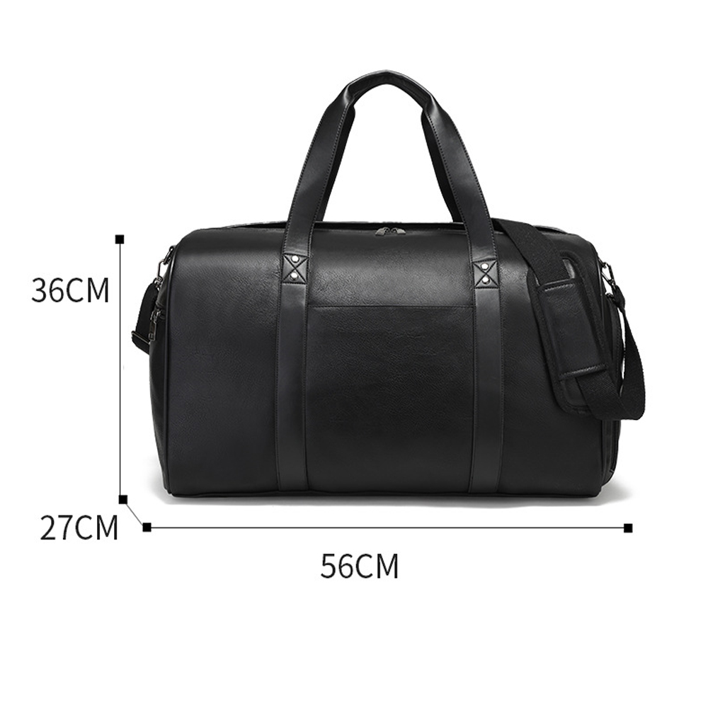Leather Travel Duffel Bag Luggage Business Bag - Image 3