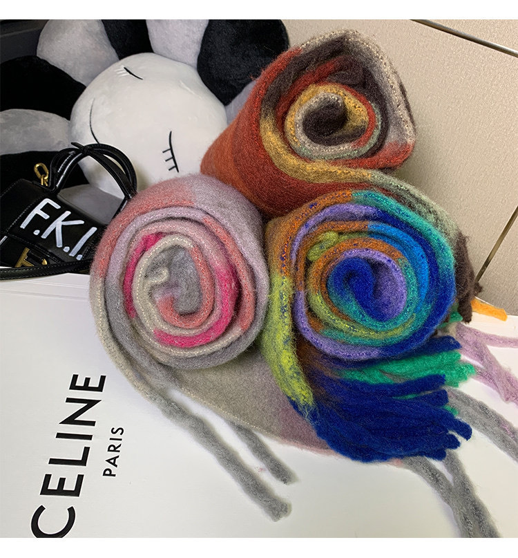 Classic Design Wool Scarves, 190*65cm - Image 4