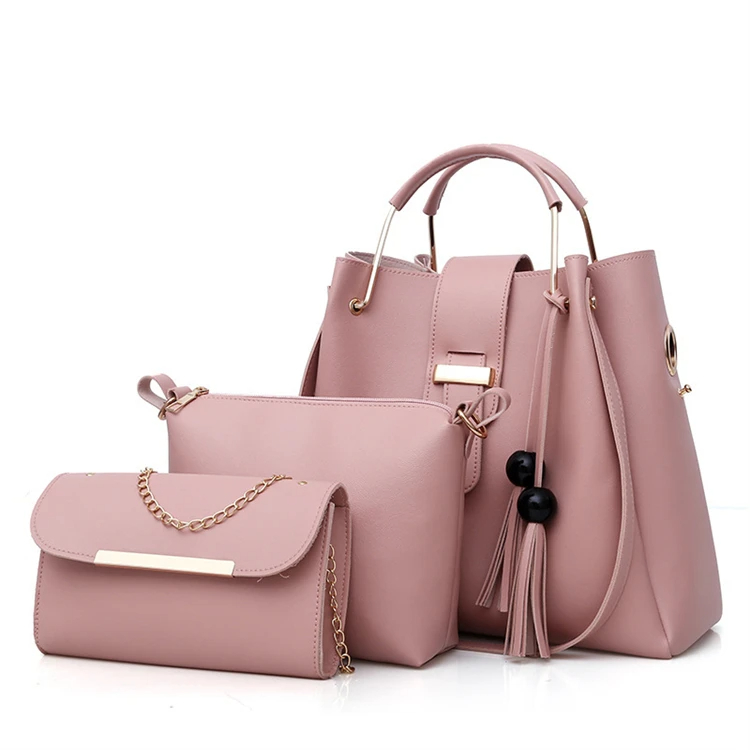 3pcs Leather Classic Ladies Shoulde Bag Set, 25*16cm - Image 4
