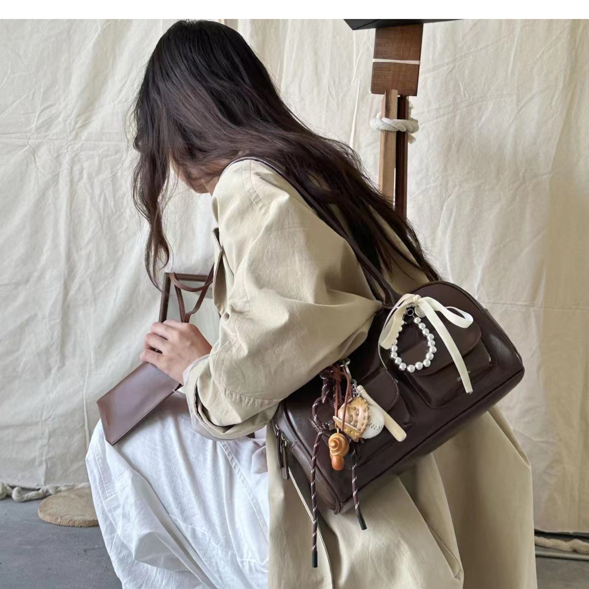 Elegant Shoulder Bag, 26*15cm / 20*11cm - Image 4