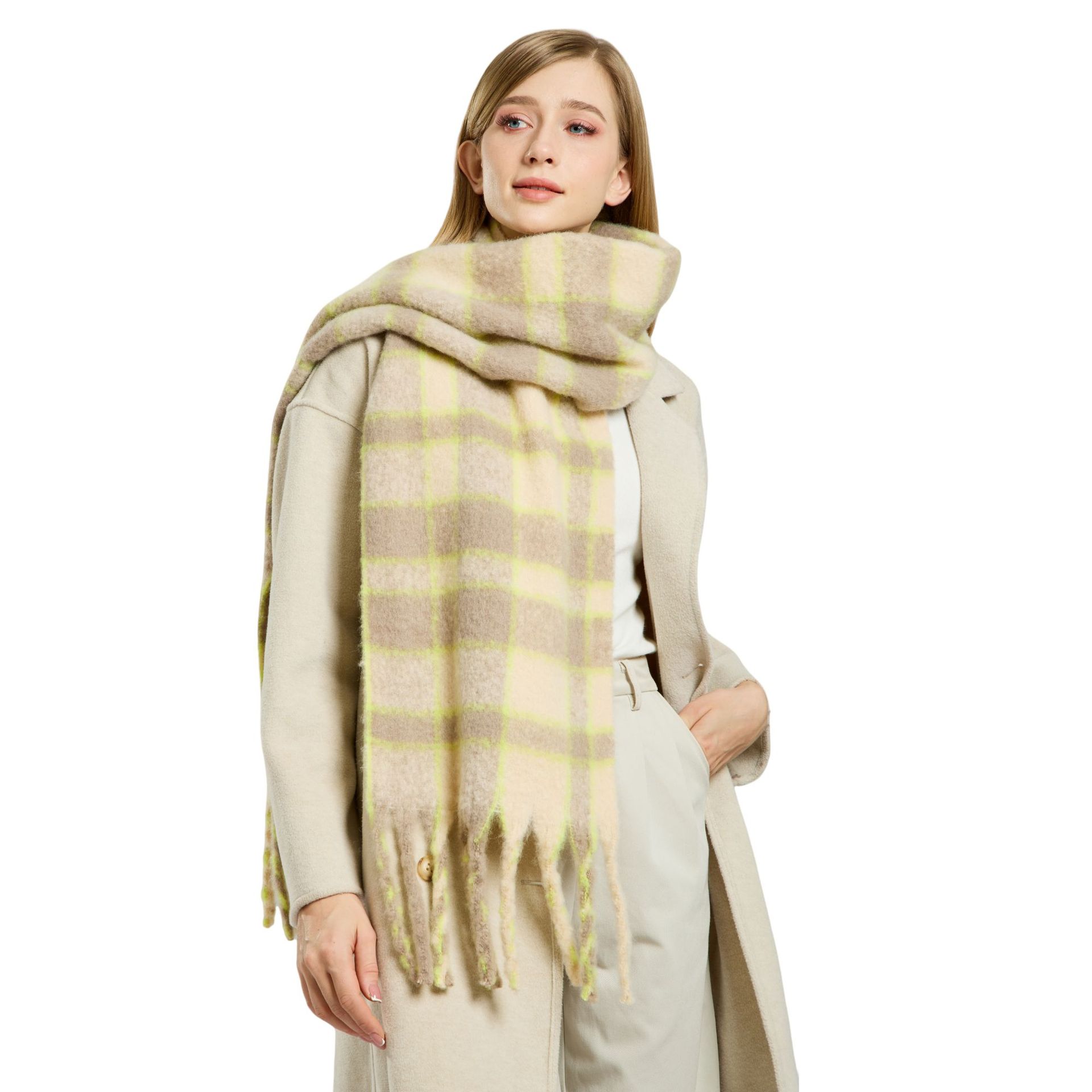 Winter Scarfs for Women, 100% Wool,60*190cm - Image 2