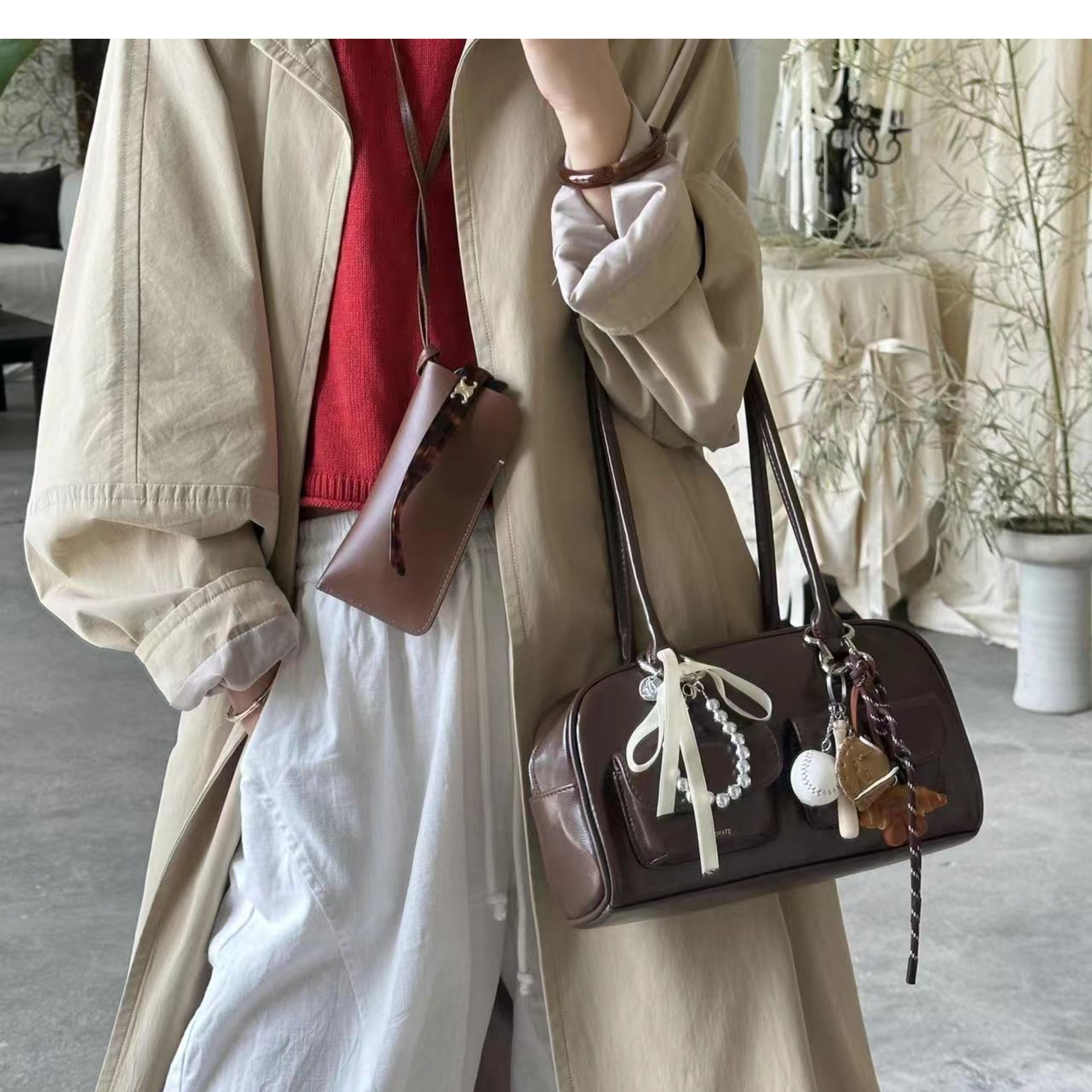 Elegant Shoulder Bag, 26*15cm / 20*11cm - Image 2